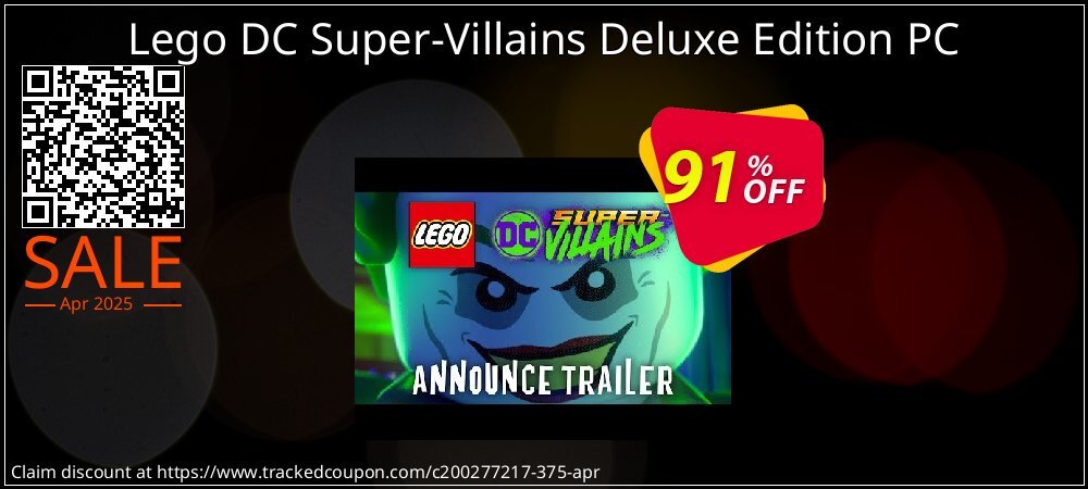 Lego DC Super-Villains Deluxe Edition PC coupon on World Backup Day promotions