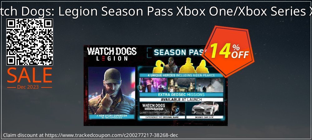 Watch Dogs: Legion Season Pass Xbox One/Xbox Series X|S coupon on Easter Day discount