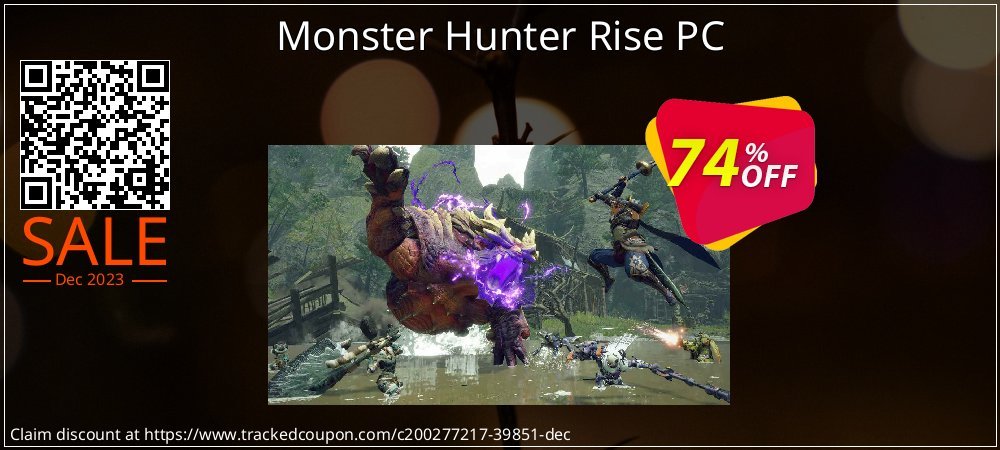 Monster Hunter Rise PC coupon on World Party Day offer
