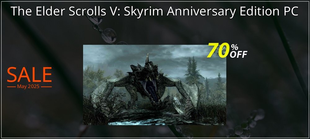 The Elder Scrolls V: Skyrim Anniversary Edition PC coupon on World Password Day offering sales