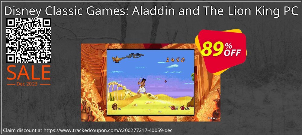 Disney Classic Games: Aladdin and The Lion King PC coupon on National Smile Day offering discount