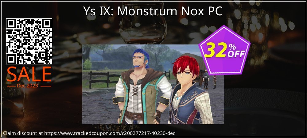 Ys IX: Monstrum Nox PC coupon on National Walking Day discount