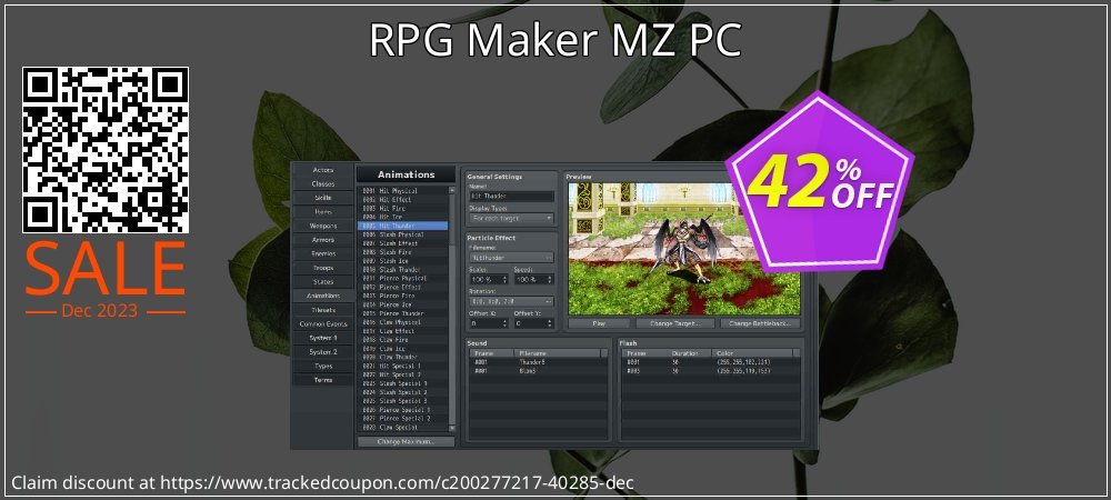RPG Maker MZ PC coupon on National Walking Day offering discount
