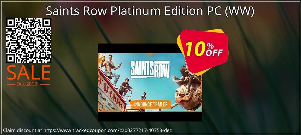 Saints Row Platinum Edition PC - WW  coupon on Constitution Memorial Day offering sales
