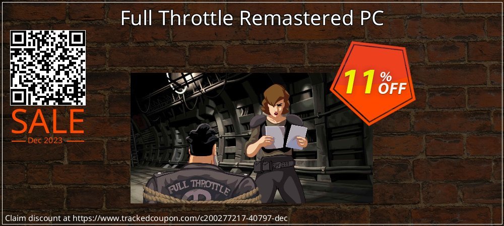 Full Throttle Remastered PC coupon on Working Day offering discount