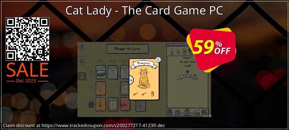 Cat Lady - The Card Game PC coupon on National Smile Day offering sales