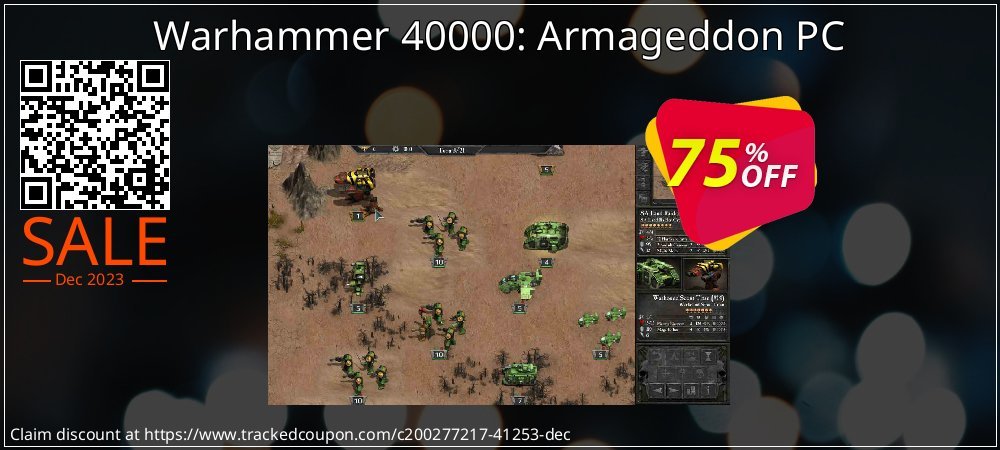 Warhammer 40000: Armageddon PC coupon on National Pizza Party Day deals