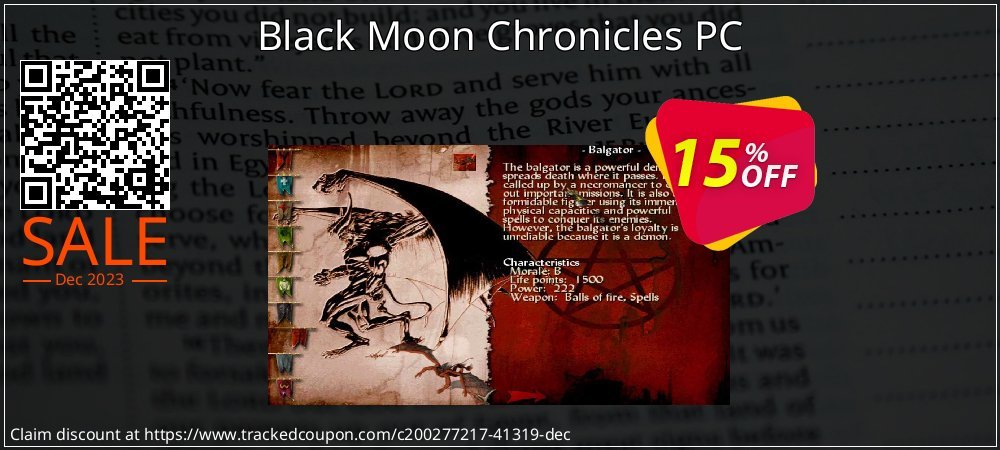 Black Moon Chronicles PC coupon on World Password Day offering discount