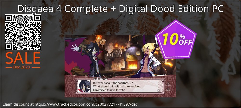 Disgaea 4 Complete + Digital Dood Edition PC coupon on National Memo Day deals