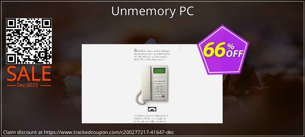 Unmemory PC coupon on National Memo Day promotions