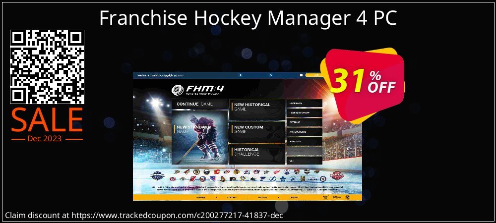 Franchise Hockey Manager 4 PC coupon on National Memo Day sales