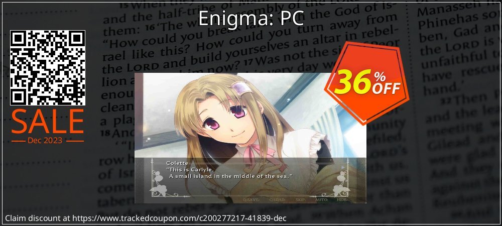 Enigma: PC coupon on Tell a Lie Day deals