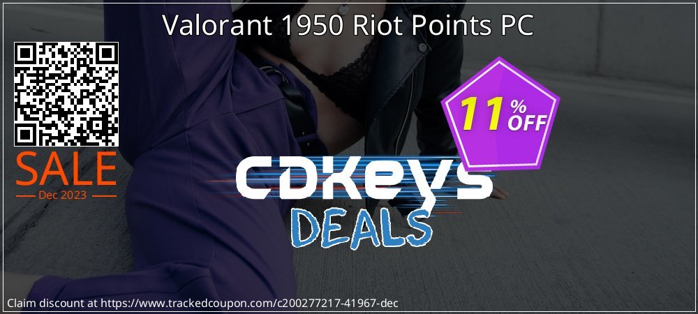 Valorant 1950 Riot Points PC coupon on National Memo Day offering discount