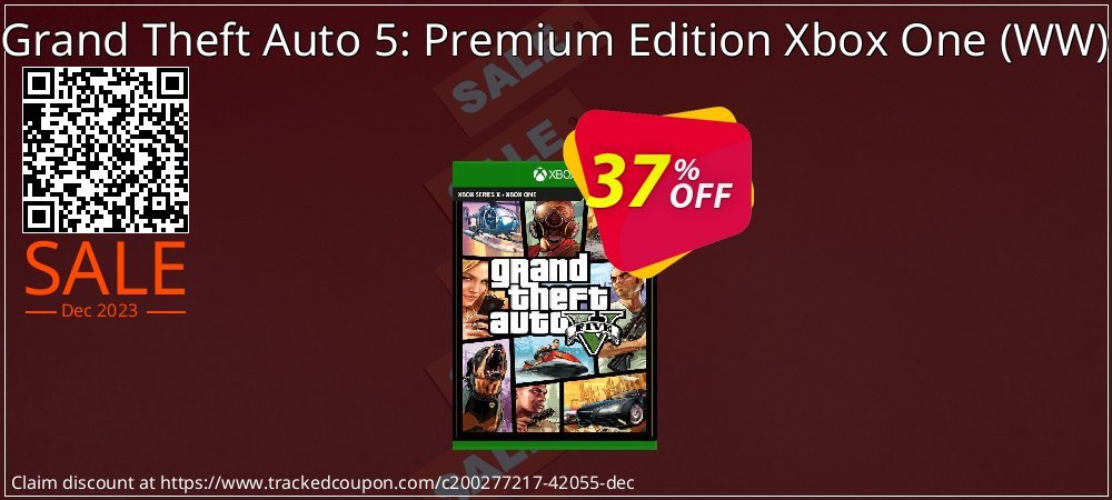 Grand Theft Auto 5: Premium Edition Xbox One - WW  coupon on National Walking Day deals