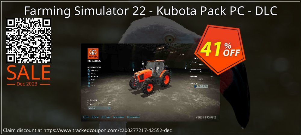 Farming Simulator 22 - Kubota Pack PC - DLC coupon on National Memo Day offering discount