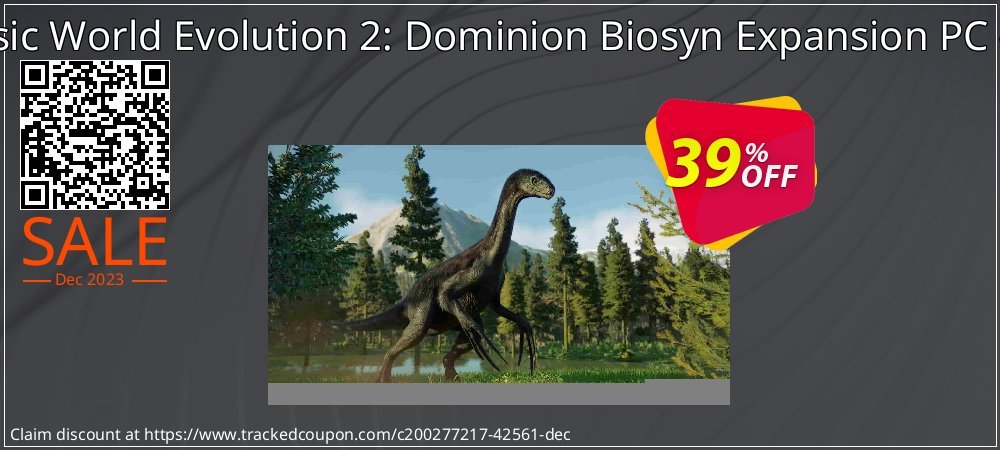 Jurassic World Evolution 2: Dominion Biosyn Expansion PC - DLC coupon on World Whisky Day offering discount