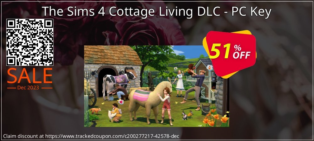 The Sims 4 Cottage Living DLC - PC Key coupon on National Pizza Party Day discount
