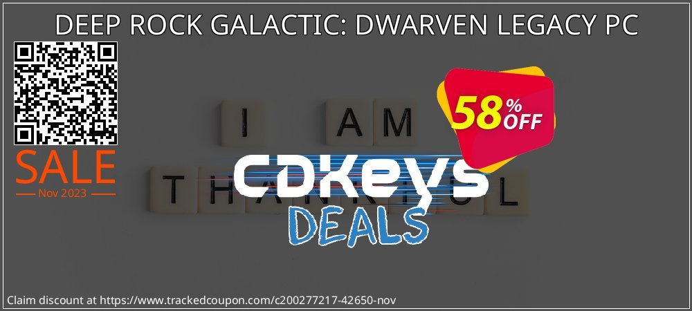 DEEP ROCK GALACTIC: DWARVEN LEGACY PC coupon on National Walking Day offer