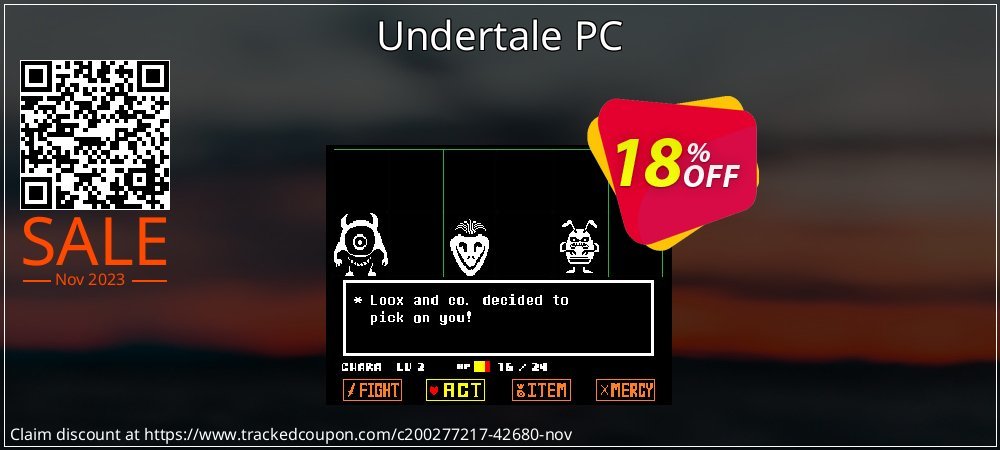 Undertale PC coupon on Mother's Day super sale