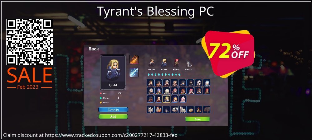 Tyrant's Blessing PC coupon on National Pizza Party Day super sale