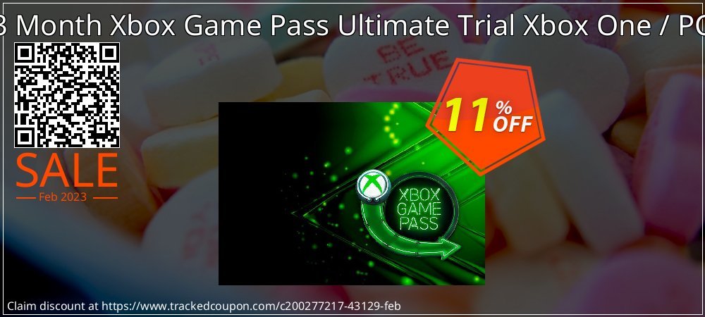 3 Month Xbox Game Pass Ultimate Trial Xbox One / PC coupon on National Smile Day offering sales