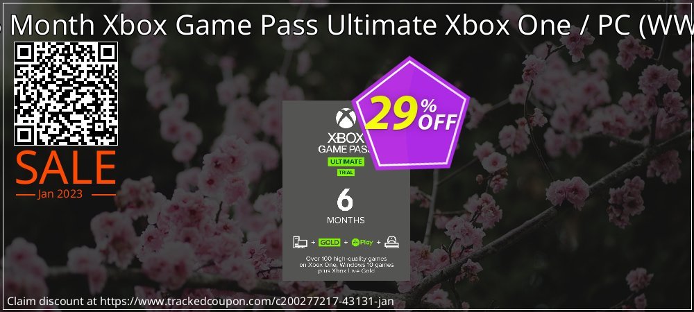 6 Month Xbox Game Pass Ultimate Xbox One / PC - WW  coupon on World Party Day super sale