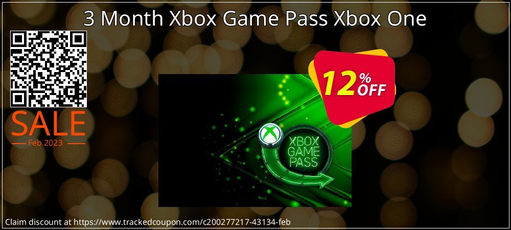 3 Month Xbox Game Pass Xbox One coupon on National Smile Day deals