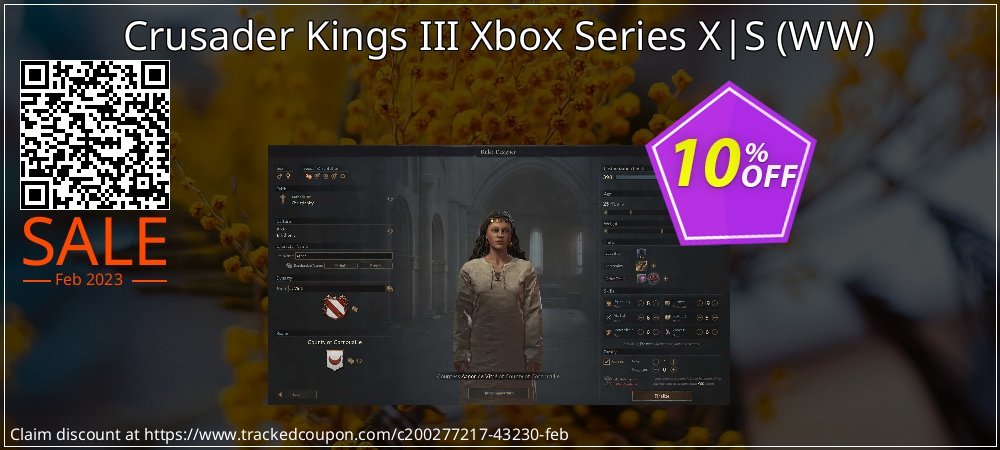 Crusader Kings III Xbox Series X|S - WW  coupon on National Walking Day super sale