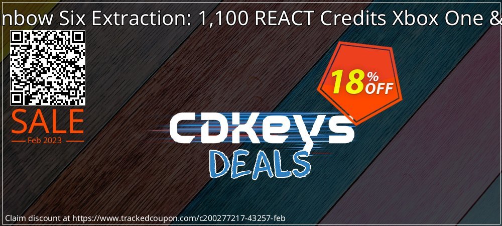 Tom Clancy's Rainbow Six Extraction: 1,100 REACT Credits Xbox One & Xbox Series X|S coupon on Working Day discounts
