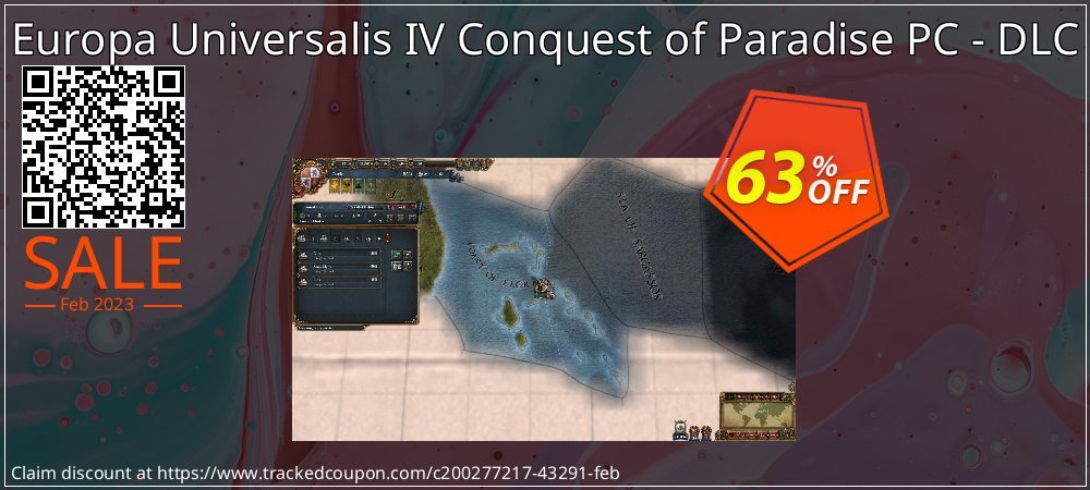 Europa Universalis IV Conquest of Paradise PC - DLC coupon on World Party Day offering discount
