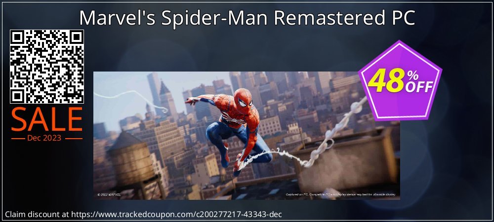 Marvel's Spider-Man Remastered PC coupon on Constitution Memorial Day discount