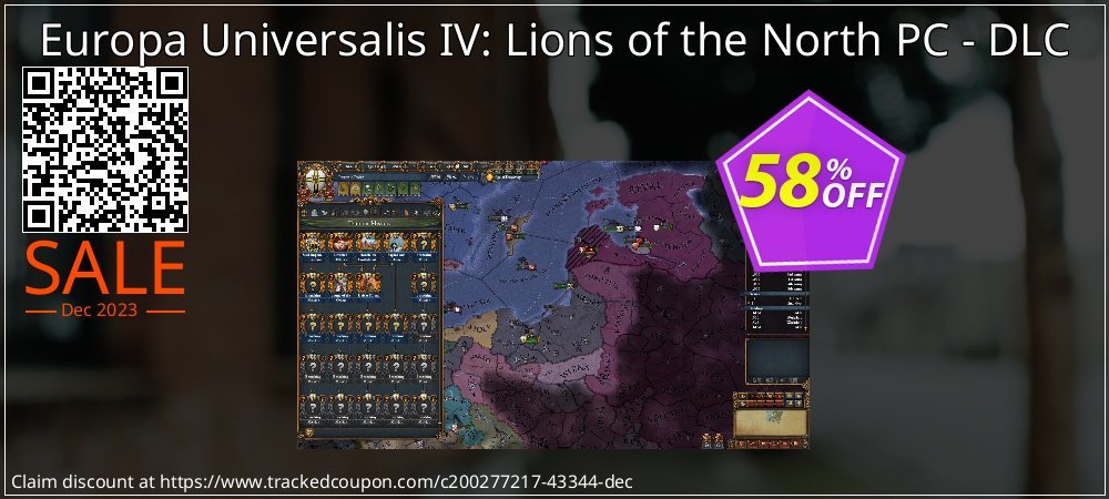 Europa Universalis IV: Lions of the North PC - DLC coupon on Tell a Lie Day discount