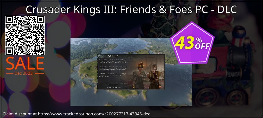 Crusader Kings III: Friends & Foes PC - DLC coupon on World Party Day offering sales