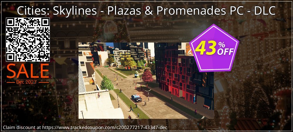 Cities: Skylines - Plazas & Promenades PC - DLC coupon on National Memo Day discounts