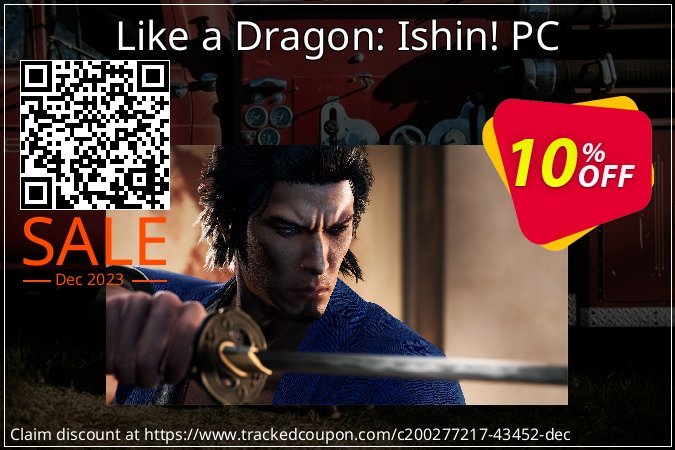 Like a Dragon: Ishin! PC coupon on National Memo Day offering discount