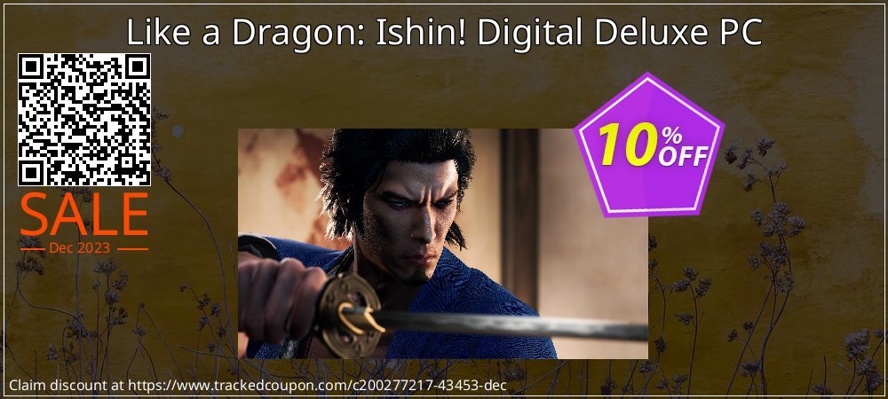 Like a Dragon: Ishin! Digital Deluxe PC coupon on National Pizza Party Day offering sales