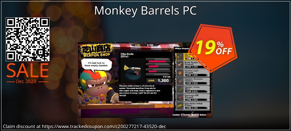 Monkey Barrels PC coupon on Mother's Day sales