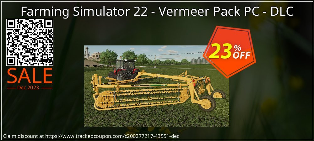 Farming Simulator 22 - Vermeer Pack PC - DLC coupon on World Party Day discount