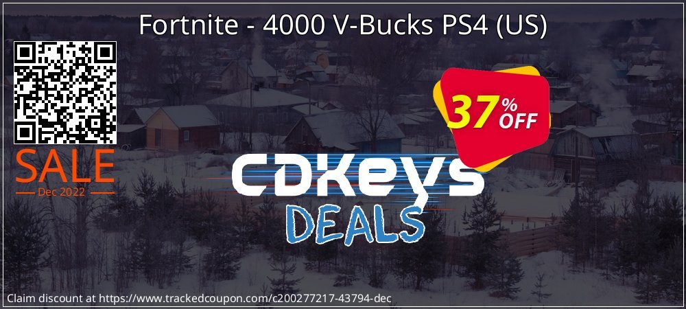 Fortnite - 4000 V-Bucks PS4 - US  coupon on National Smile Day offering discount
