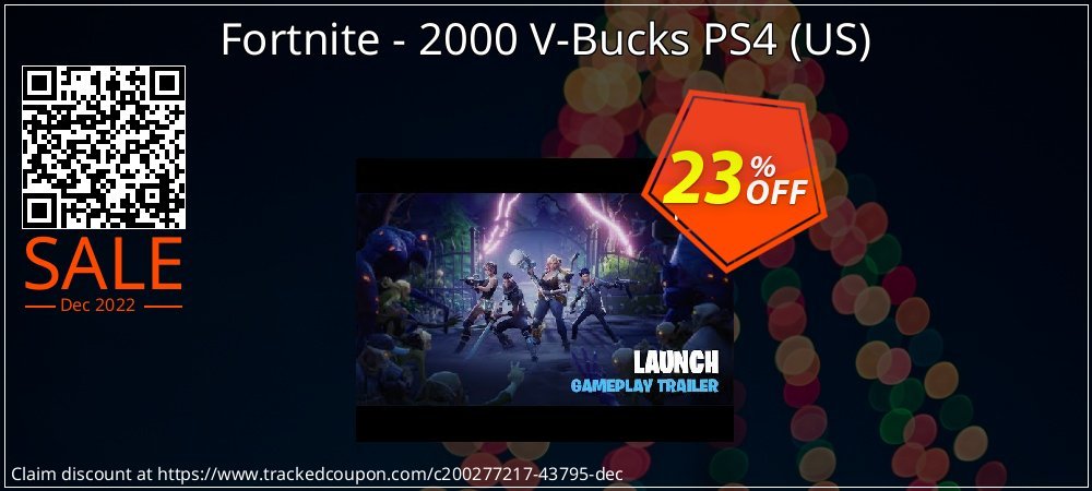 Fortnite - 2000 V-Bucks PS4 - US  coupon on Mother's Day offering sales