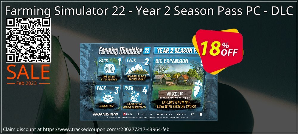 Farming Simulator 22 - Year 2 Season Pass PC - DLC coupon on National Smile Day discount