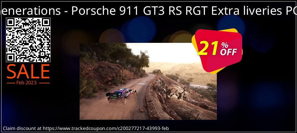 WRC Generations - Porsche 911 GT3 RS RGT Extra liveries PC - DLC coupon on National Pizza Party Day offering sales