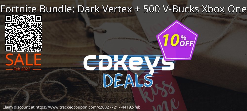 Fortnite Bundle: Dark Vertex + 500 V-Bucks Xbox One coupon on April Fools' Day offering sales