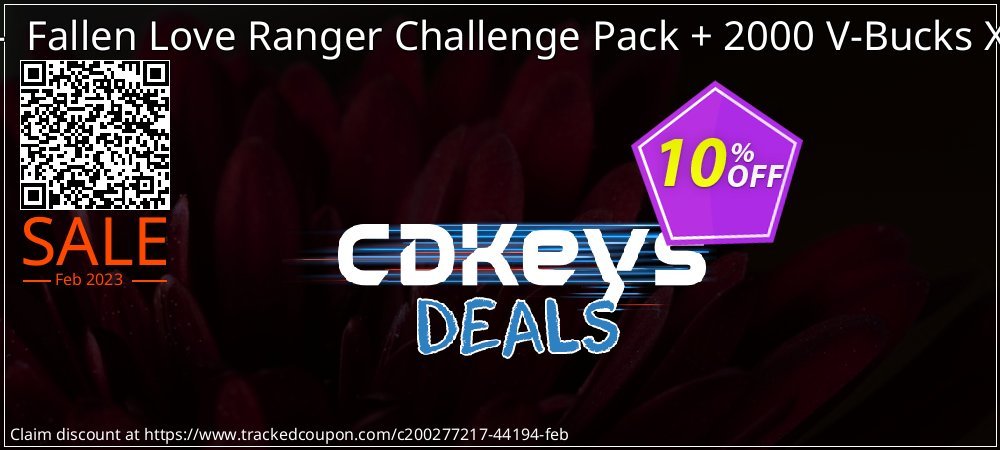 Fortnite -  Fallen Love Ranger Challenge Pack + 2000 V-Bucks Xbox One coupon on National Smile Day promotions