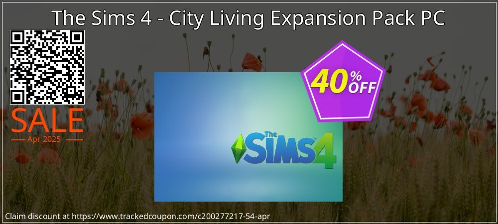 The Sims 4 - City Living Expansion Pack PC coupon on World Password Day offering discount