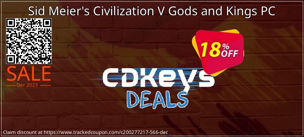 Sid Meier's Civilization V Gods and Kings PC coupon on World Party Day offer