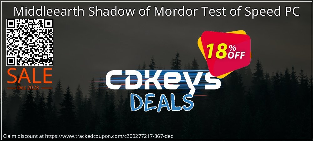 Middleearth Shadow of Mordor Test of Speed PC coupon on April Fools' Day super sale