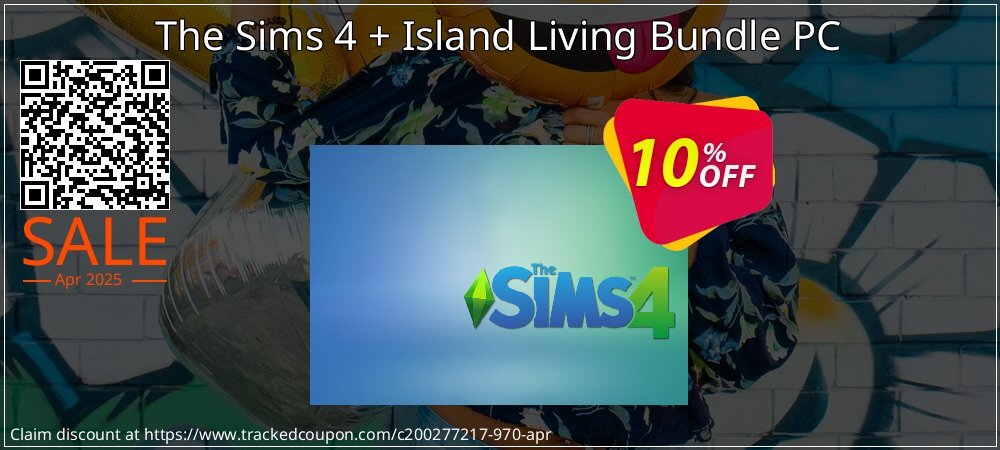 The Sims 4 + Island Living Bundle PC coupon on National Walking Day deals