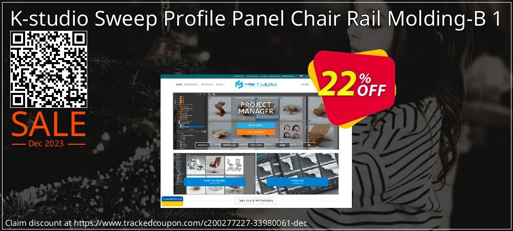 K-studio Sweep Profile Panel Chair Rail Molding-B 1 coupon on World Whisky Day promotions