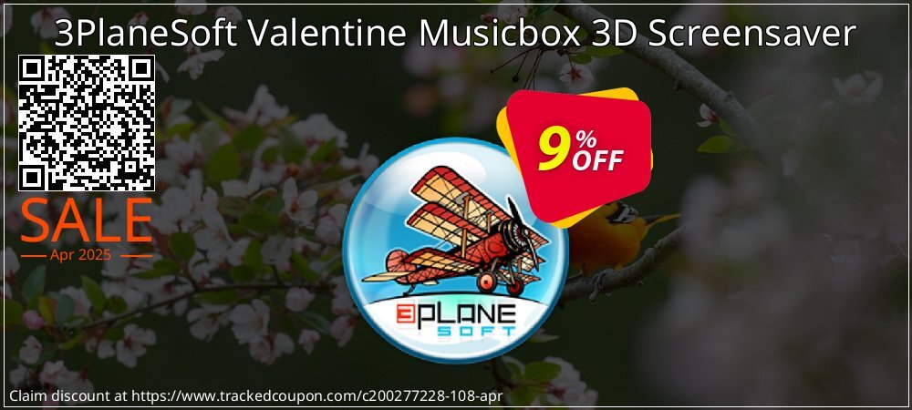 3PlaneSoft Valentine Musicbox 3D Screensaver coupon on Virtual Vacation Day offering discount